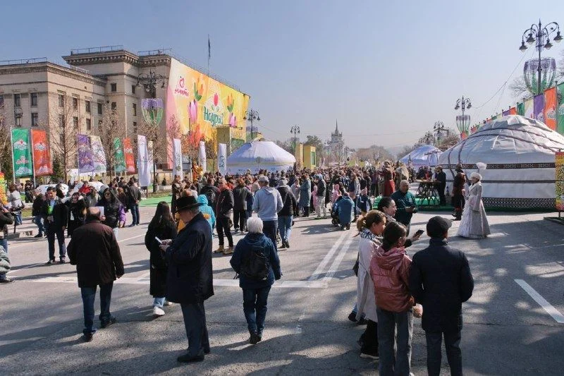 Nauryz celebration on the Astana square. Almaty, Qazaqstan, March 2024. Copyright ktk.kz